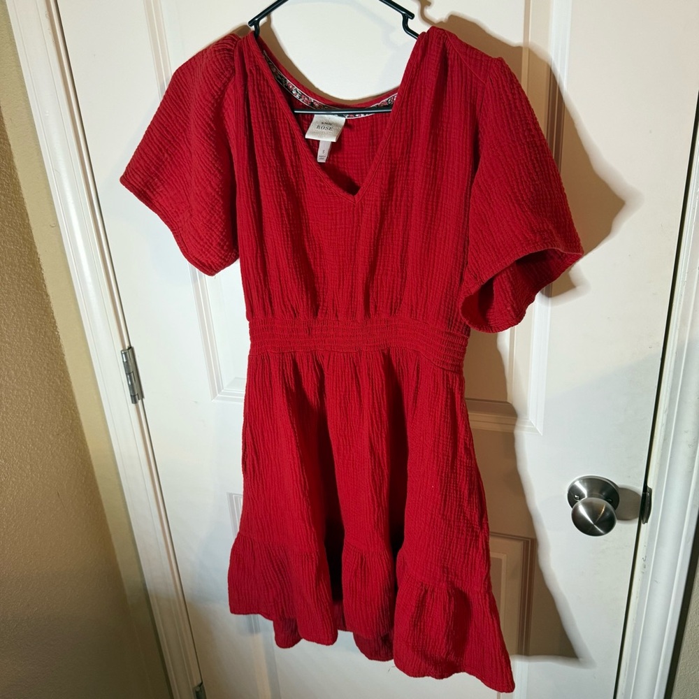 Knox Rose Red Tiered Dress